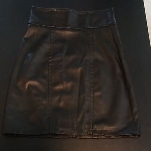 Faux leather high waisted skirt.